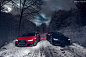 General 2048x1365 vehicle car Audi Audi RS6 Avant Audi A8 winter snow trees forest long exposure clouds Martin Cyprian vehicle front lights nature landscape evening