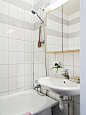 40平一居北欧风格家居卫生间浴缸花洒洗漱台装修效果图