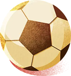 写实噪点儿童节场景插画-足球