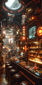 seven77e6828_Cyberpunk_bar_Mechanical_DJ_electronic_music_men_a_9a61e2b1-4125-4b1f-904f-81fe970a4f94