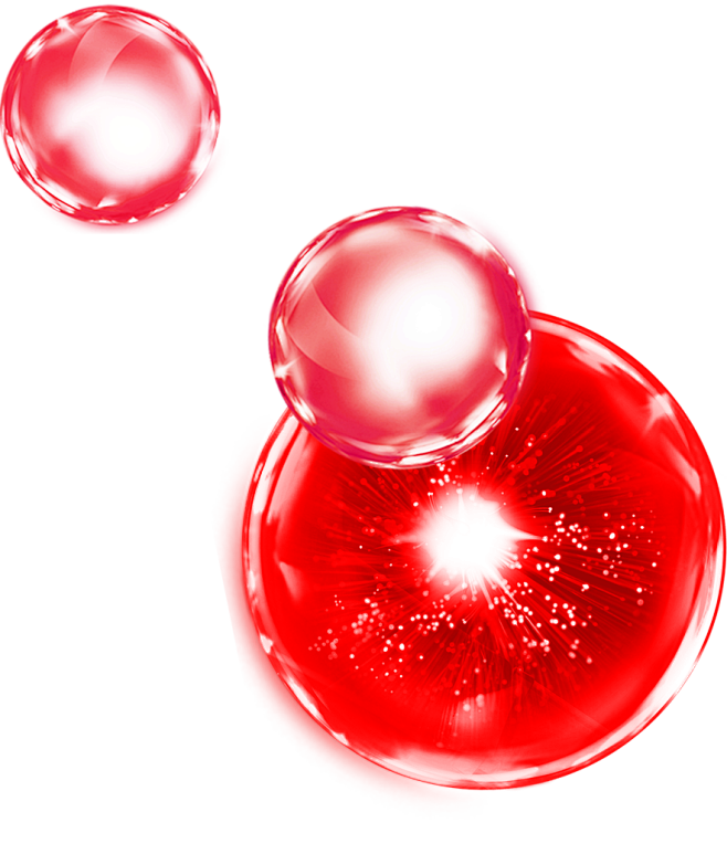 红色光效水气泡