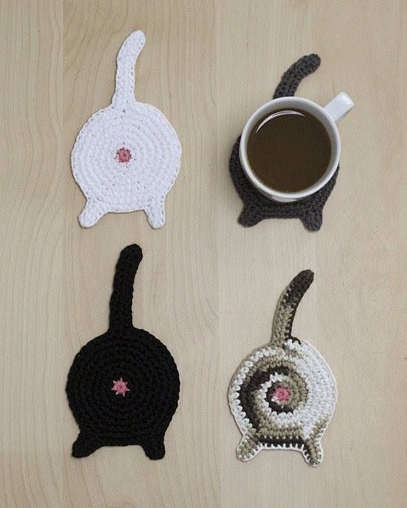 Cat butt coasters......