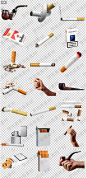 烟草香烟禁烟创意公益广告图png格式透明底免抠元素图片设计素材-淘宝网