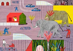 #云朵分享# 创作简约扁平风格插画，需要有很扎实的绘画基础么？
看到德国柏林的插画师Riikka Laakso笔下的简约扁平插画，脑袋里突然冒出上面的那个问题。

目前像是Riikka的这扁平风格比较流行，不仅画面有设计感，在创作成本上也相对低（和有相同艺术美感的精致插画相比），在商业上也好用，然后看起 ​​​​...展开全文c