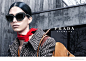 2014-Prada普拉达秋季运动眼镜发布会广告摄影-梳背发型和细致妆容，大展国际奢侈品牌大牌风范---酷图编号1110124