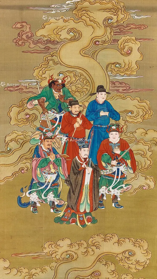 【诸天六众像 镜心 设色绢本】拍卖品_图片_价格_鉴赏_绘画_雅昌艺术品拍卖网-花瓣网