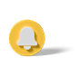 3d notification icon front view