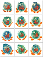 国潮风十二生肖12生肖中国传统剪纸插图插画海报设计psd模板素材