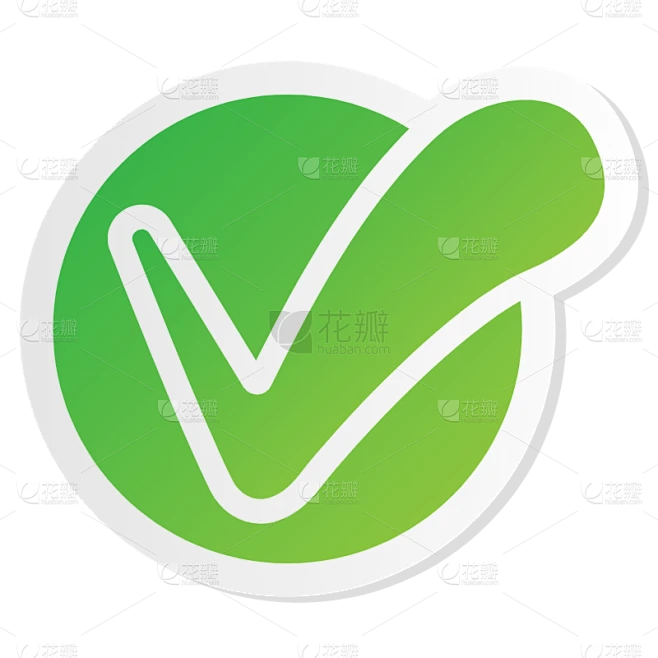 ICON-矢量打勾图标1素材-花瓣网