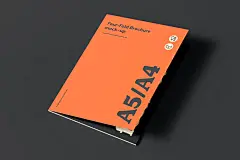Four Fold A5 Brochure Mockup 8款A5四折页宣传单手册邀请函贺卡设计贴图ps样机素材展示效果图 - UIGUI