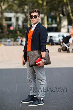 【图】2015春夏纽约时装周海报时尚网独家秀场外街拍第三波：妖男PK型女，谁的Look你会点赞，谁又让你想拍砖？