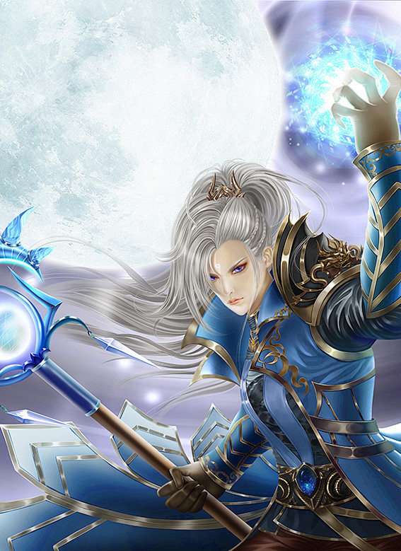 魔幻古装法师男人古代插画插图封面人物