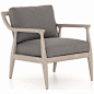Elam Outdoor Chair, Charcoal/Wheathered Grey - Furniture - Chairs - High Fashion Home