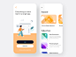 e learning app ios android minimal color graphic illustration learning dashboard app ux design ui