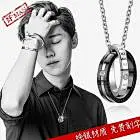 明星同款男士项链男纯银学生韩版个性潮人吊坠情侣项链一对可刻字