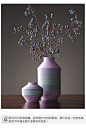 现代简约彩色陶瓷花瓶摆件家居客厅玄关样板间干花插花创意装饰品-淘宝网