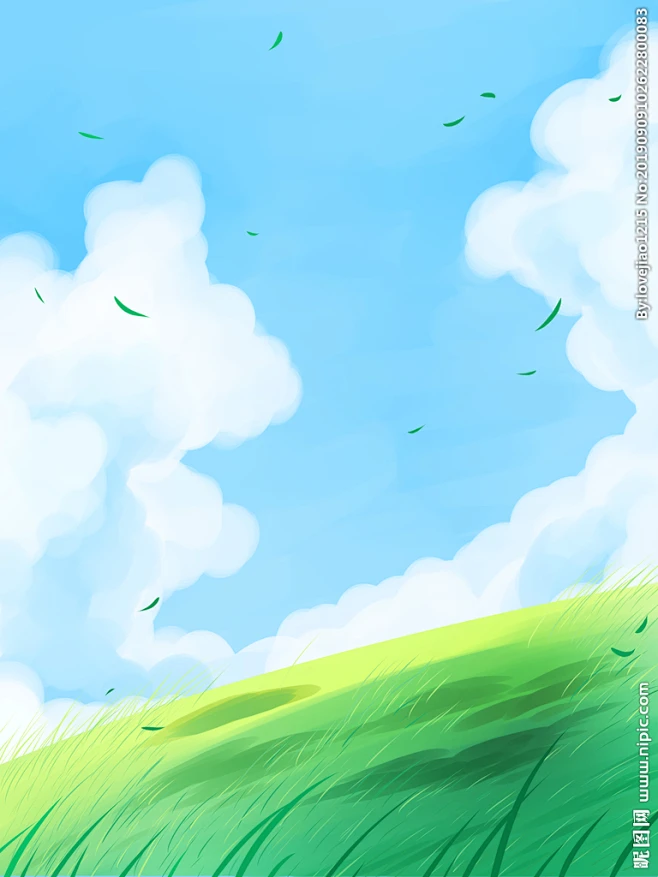 蓝天白云背景设计图__风景漫画_动漫动画_设计图库_昵图网nipic.com-花瓣网