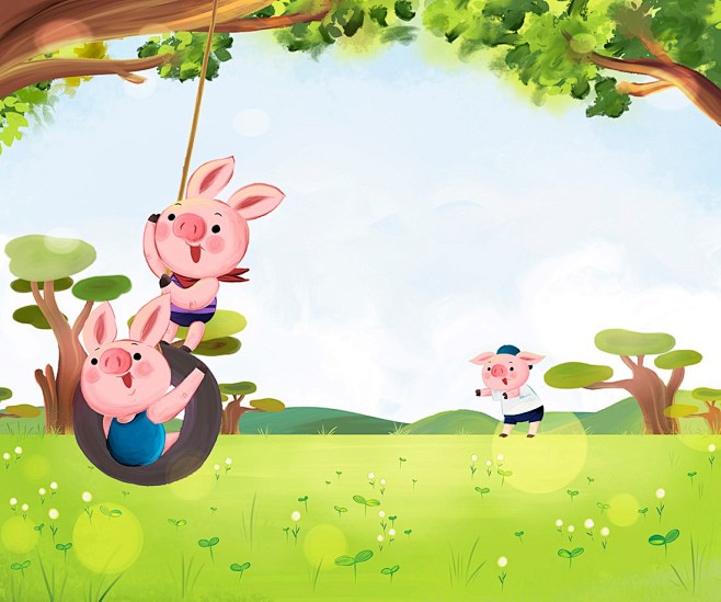 三只小猪素材