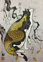 日本插画家田中秀治以猫为主题的浮世绘作品，作品中的纹身猫或冷艳，或高贵，或神秘 ​​​​