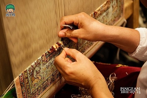 手工旧毛线编织地毯 手工栽绒地毯及土耳其...