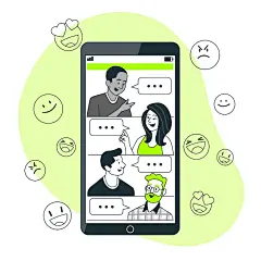 (源站可下源文件)群聊概念图/Group chat concept illustration
