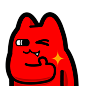 H98【魔鬼猫表情-赞】#半身 眨眼 赞 大拇指 表扬 动漫 IP 魔性 斗图 zombiescat