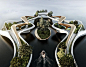 Floating Gardens by Miroslav Naskov / Mind Design : A concept design idea for community green space floating on the water and providing close contact to nature by Miroslav Naskov. The design provides walk routes for the visitors and nice breather spots fo