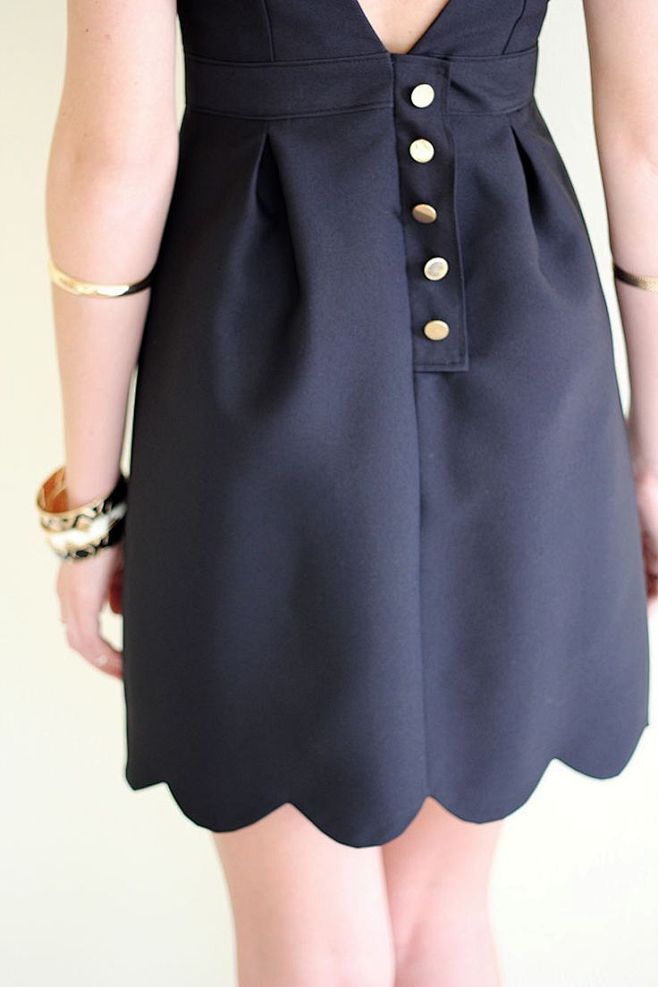 buttons + scalloped ...