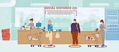 保持安全距离  - 源文件下载【酷图网】安全,距离,一米线,两米线,卡通,戴口罩,提示,防控标语,不聚集,保持安全距离,抗击疫情,防疫保持距离,保持距离,防疫纸张,防疫海报,插画,戴口罩人物,口罩,人物,防御,宣传,插图,素材,医疗,科学防疫,社交距离,手绘,元素,购物,商场,交款,款台,超市,背景,购物车,排队,