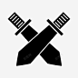 交叉的剑战斗战士图标 免费下载 页面网页 平面电商 创意素材