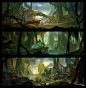 Ori and the Will of the Wisps - Prologue and Swamp, Florian Herold : These are concepts done for the Prologue and some of the first areas of the game. Some were painted on top of ingame screenshots. The Characters were painted by Lucas Neumann for Storybo