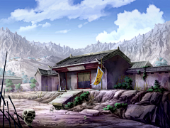 提线网采集到中国风场景气氛图古风山水建筑武侠仙侠CG原画游戏美术素材