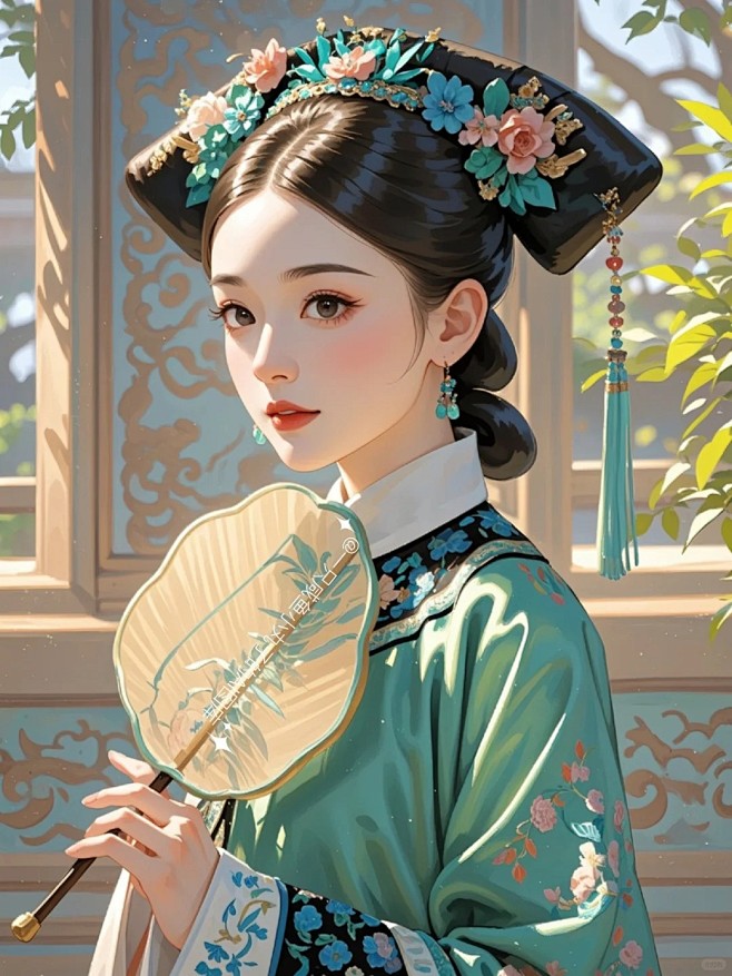 宫廷佳人清宫美人图鉴@独角兽封面设计 淘...