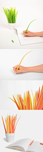 Write with the colors of the breeze! These cute Grass Pens wave as you write!