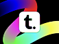 Tumblr Logo Playoff app appicon design digital graphic design icon logo media rainbow rbg tumblr