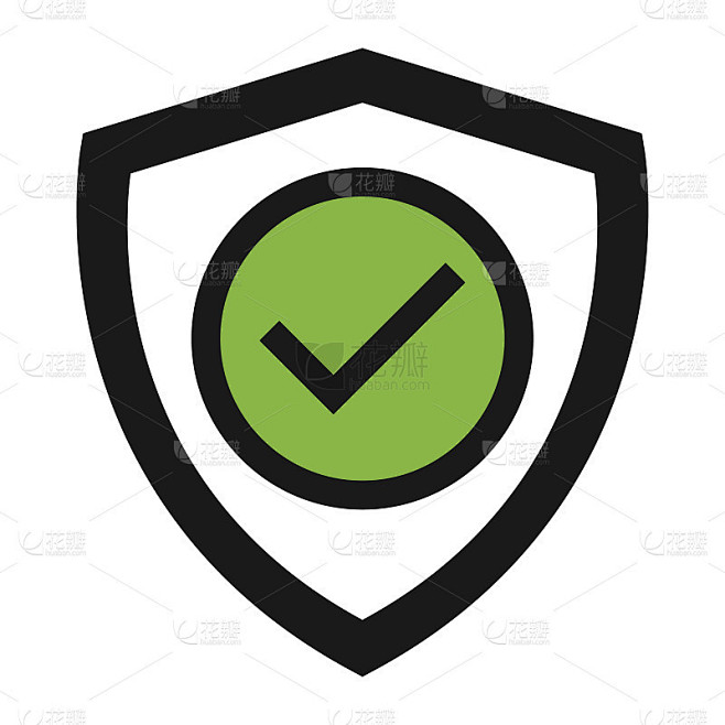 屏蔽保护图标，安全标志，防御标志，网页按钮，网络安全