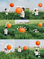 春日麦田儿童写真|宝宝创意照气球拍照
