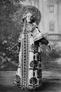 Russian ballerina Anna Pavlovna (Matveyevna) Pavlova, wearing traditional Russian costume