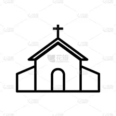 教堂宗教建筑图标设计矢量模板插图