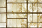 Backlit white onyx mosaic wall: 