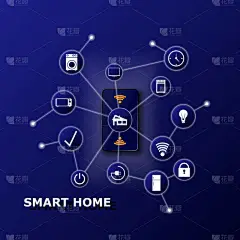Smart home controlled smartphone. Internet of thin