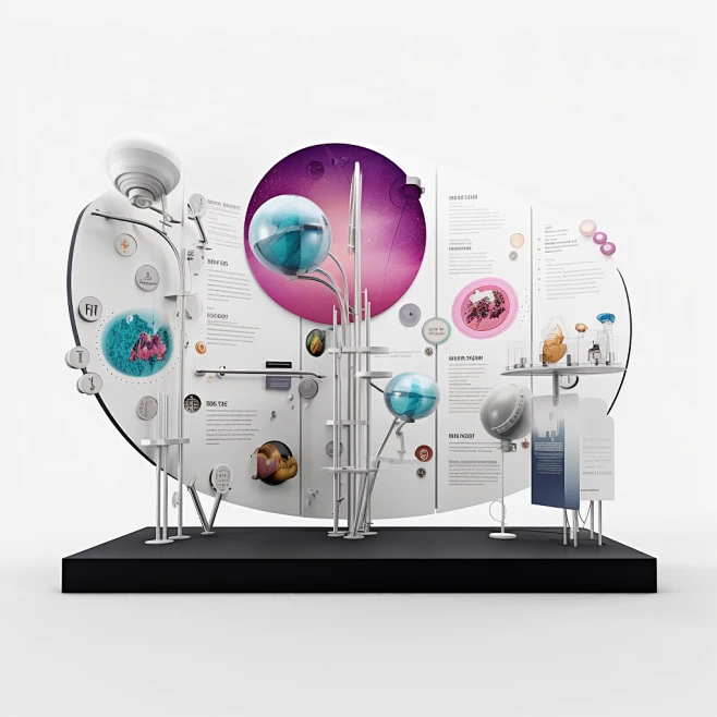 science museum exhibit design, physics subject, interactive, modern ...