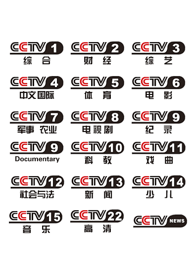 中央电视台CCTV品牌标志logo设计素...