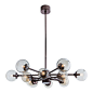 Arteriors Home - Karrington Brown Nickel 12-Light Chandelier - - The irregular symmetry of the design in combination with the brown nickel and smoked glass spheres almost makes this feel like something from outer space. With 12 lights it provides plenty o