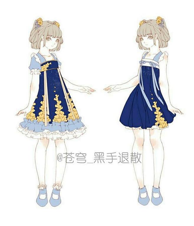 当中国风邂逅洋装洛丽塔【服装设计