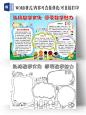 蓝色卡通弘扬数学文化感受数学魅力数学文化卡通小报手抄报