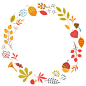 Round floral frame vector
