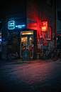 Cyberpunk dark hamburg lowlight neon lights night Photography  Street
