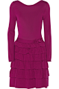REDValentinoBow-embellished cotton-blend mini dress
