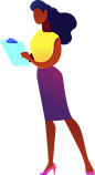 扁平化UI人物插画PNG免抠图